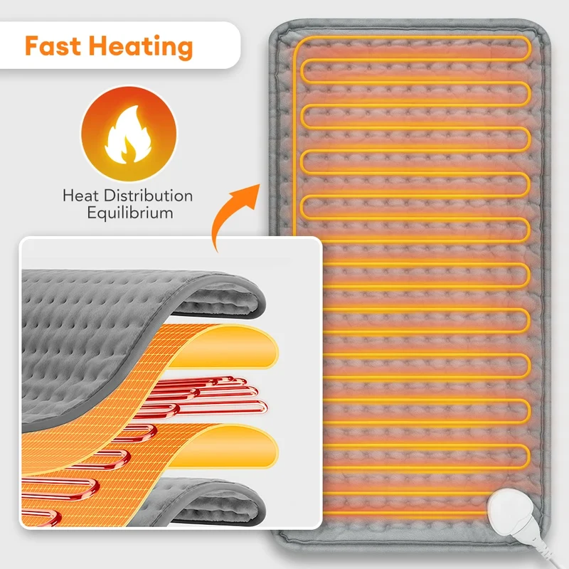 Verwarmingskussen 30x60 cm – negen temperatuurstanden en timer