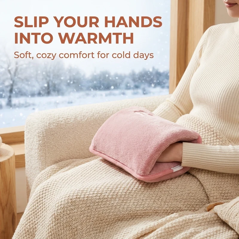 Handwarmer – oplaadbaar met zachte hoes voor koude winterdagen