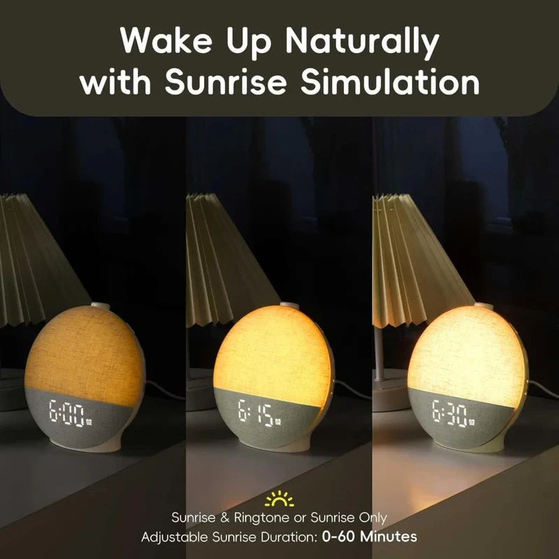 Wake-uplicht – zonsopgang, witte ruis en bluetoothluidspreker