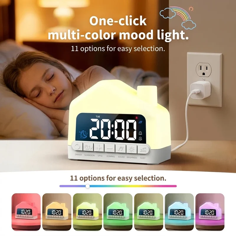 Wake-uplicht wekker – zonsopgang in 12 kleuren en natuurgeluiden