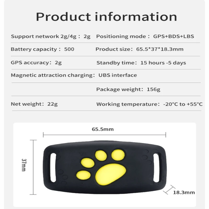 GPS Tracker Hond & Kat – Compacte Huisdier Tracker met App