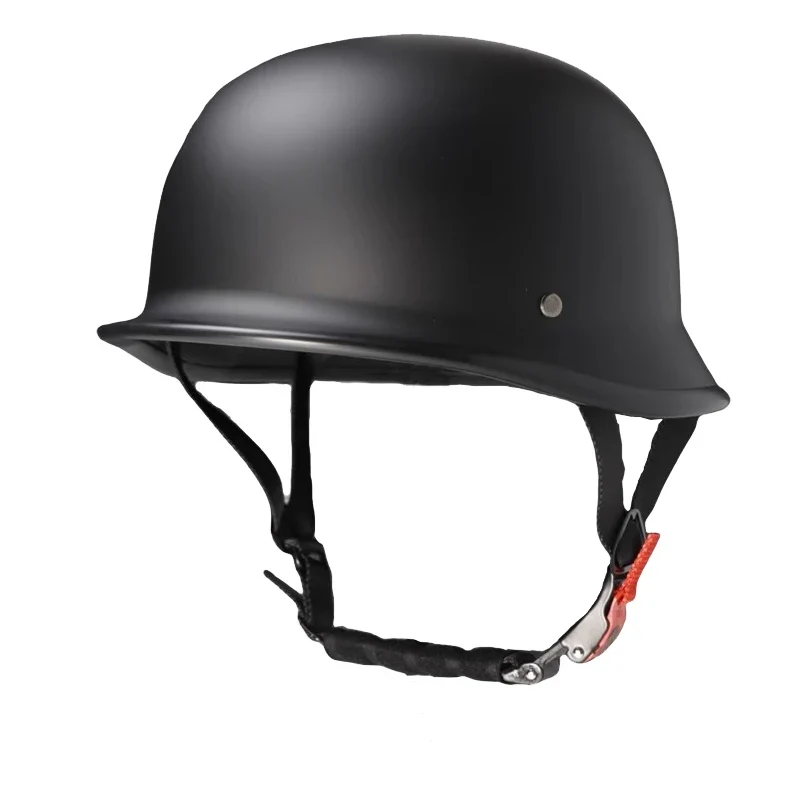 Motorhelm Halve – Vintage Design & Ventilatie met Veiligheidsbril