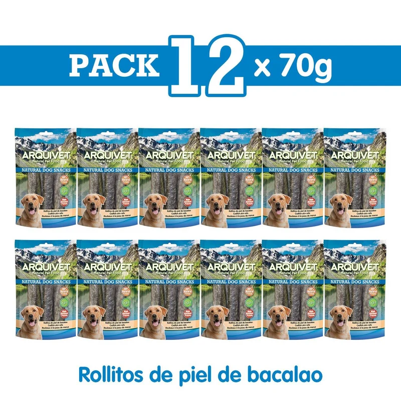 Rollitos de piel de bacalao