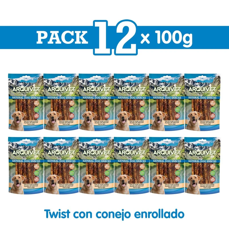 Twist de conejo enrollado - 12 cm