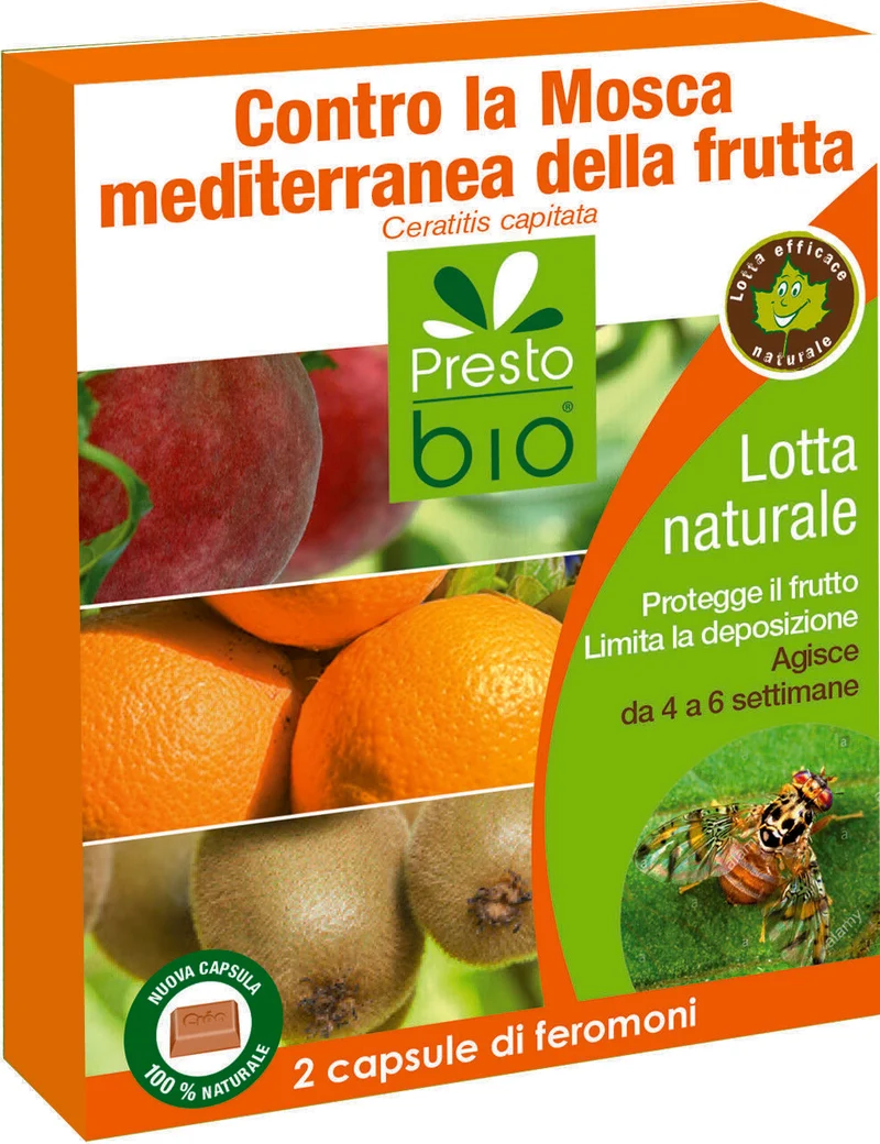 Presto Bio Feromoni contro Mosca Mediterranea della Frutta 2 Capsule