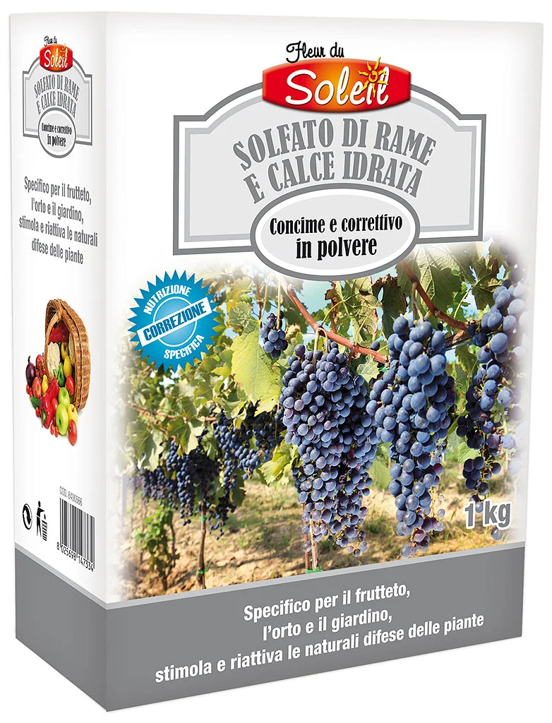 Fleur de Soleil Fungicida Biologico Solfato di Rame e Calce Idrata 1Kg