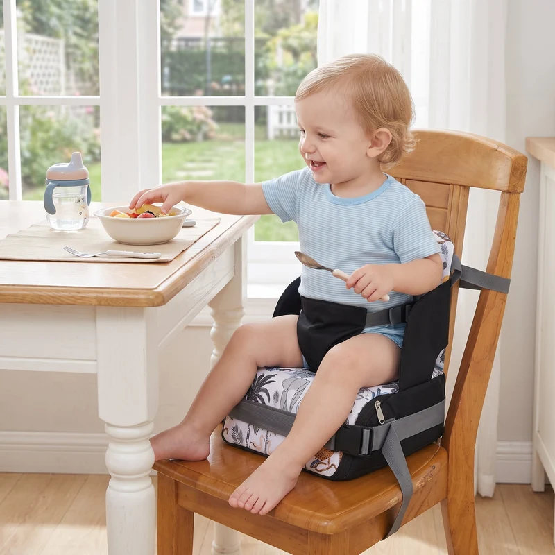 Stoelverhoger baby – Opvouwbaar eetzitje met harnas voor aan tafel