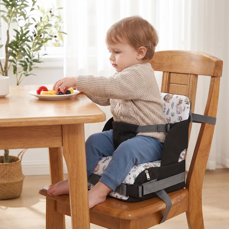 Stoelverhoger baby – Opvouwbaar eetzitje met harnas voor aan tafel