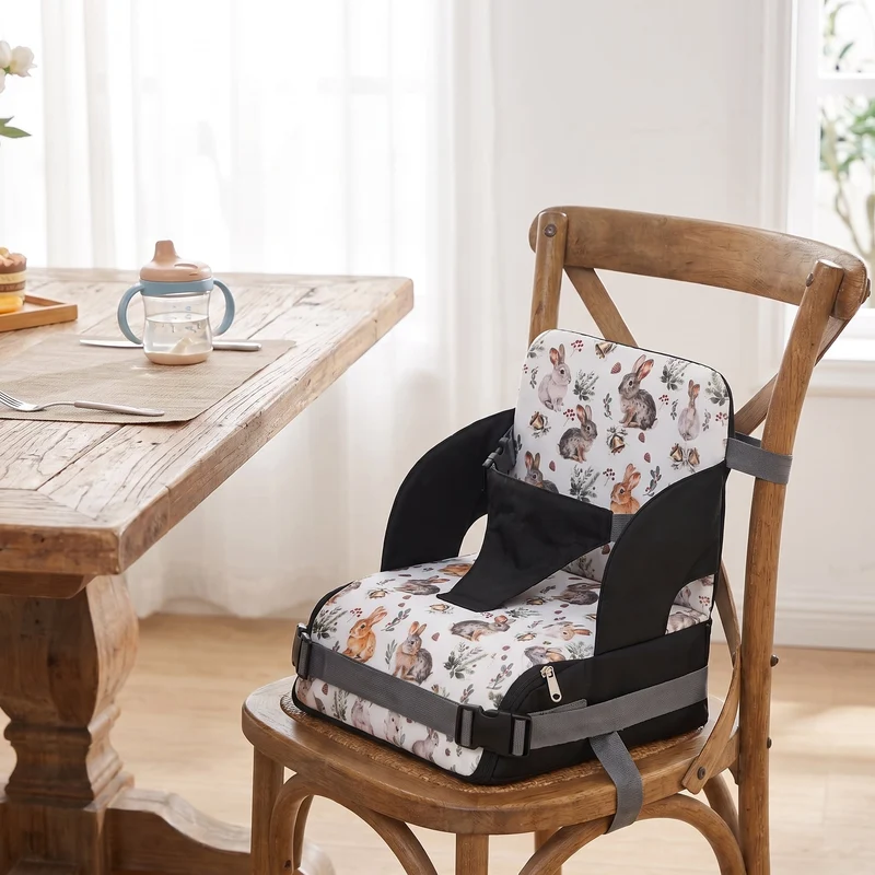 Stoelverhoger baby – Opvouwbaar eetzitje met harnas voor aan tafel