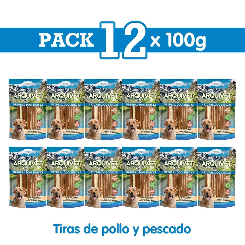 Tiras de pollo y pescado
