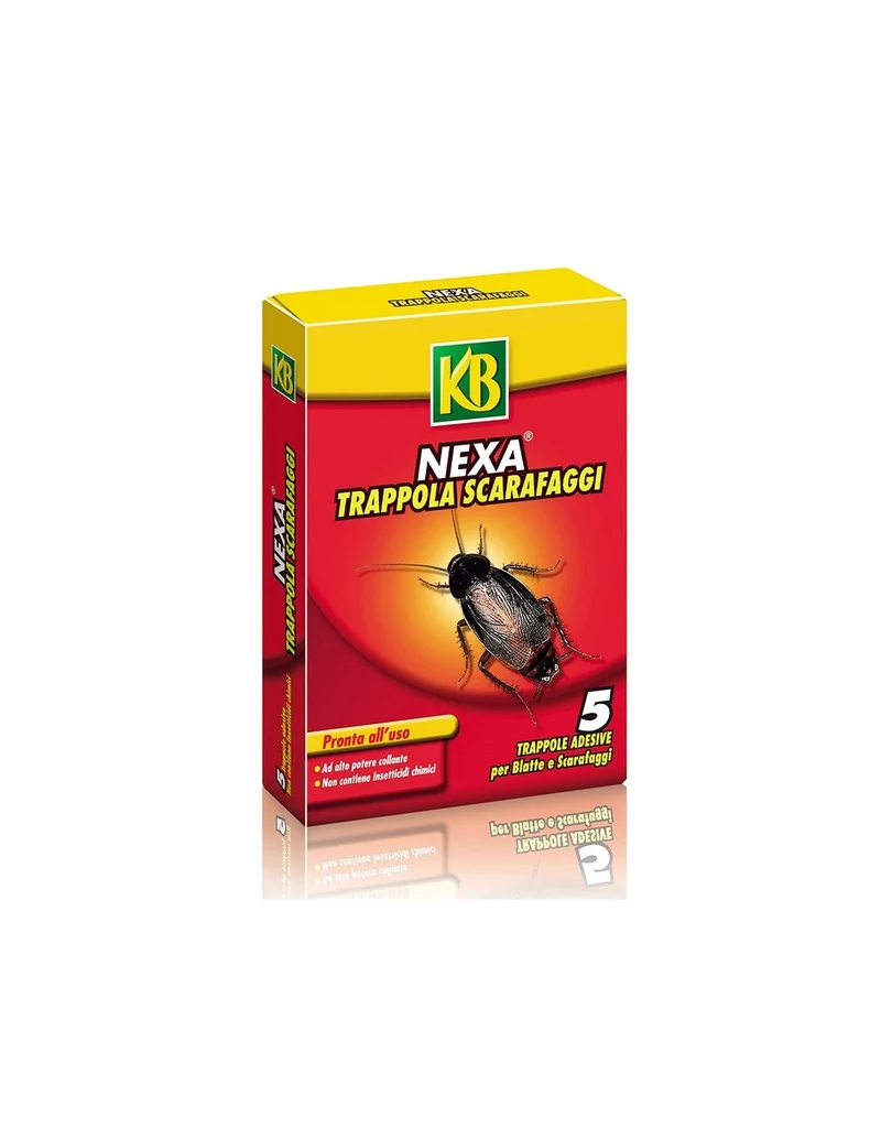 Nexa Insetticida Ecologico Trappola Per Scarafaggi Blatte 5 Trappole Adesive