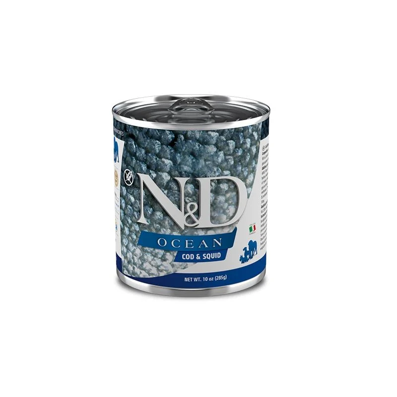 Farmina umido cane N&D Ocean Merluzzo e Calamaro 285gr