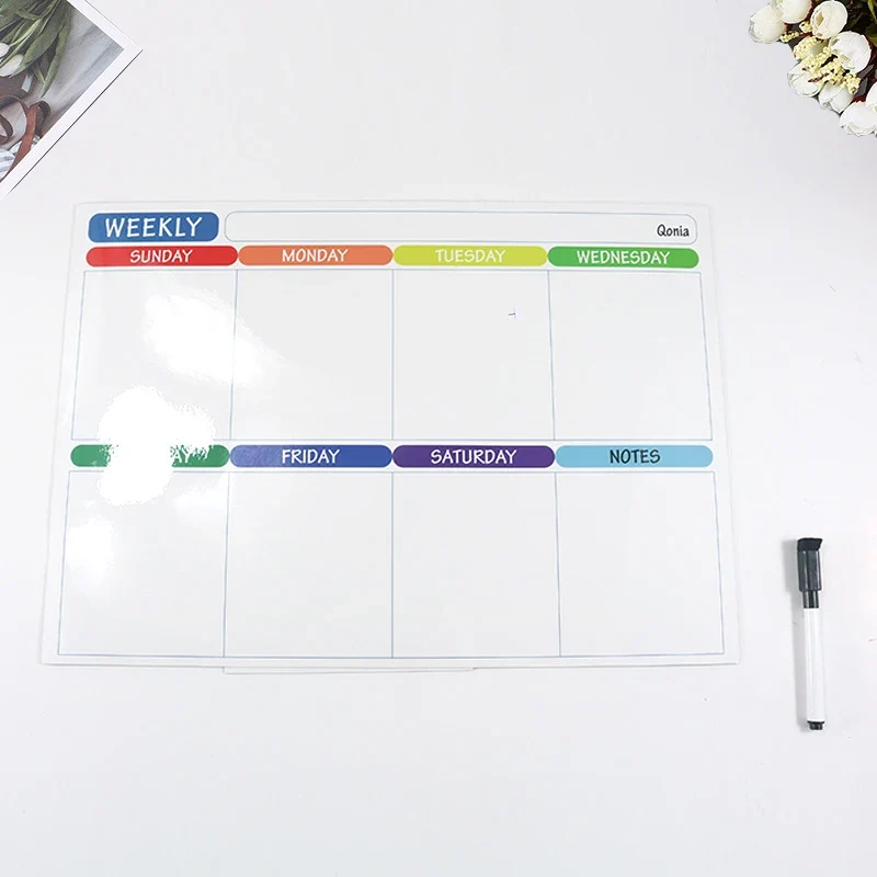 Magnetische Whiteboard Kalender – Maand- & Weekplanner