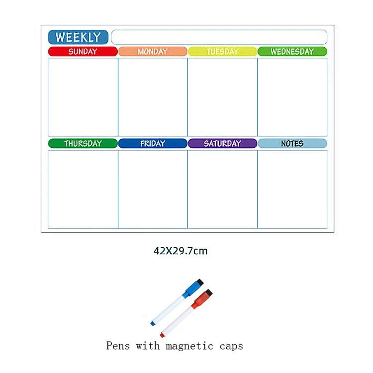 Magnetische Whiteboard Kalender – Maand- & Weekplanner