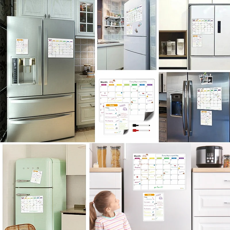 Magnetische Kalender – Uitwisbaar Whiteboard voor Koelkast
