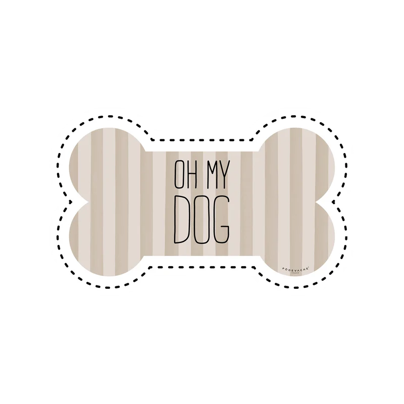 Tappetino in vinile per ciotola per animali domestici Oh My Dog