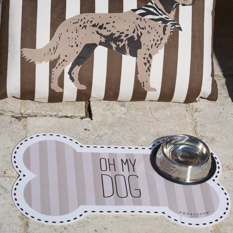 Tappetino in vinile per ciotola per animali domestici Oh My Dog