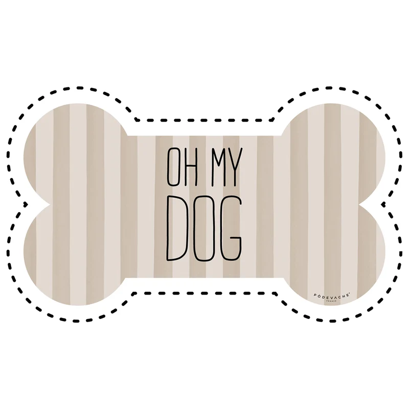 Tappetino in vinile per ciotola per animali domestici Oh My Dog
