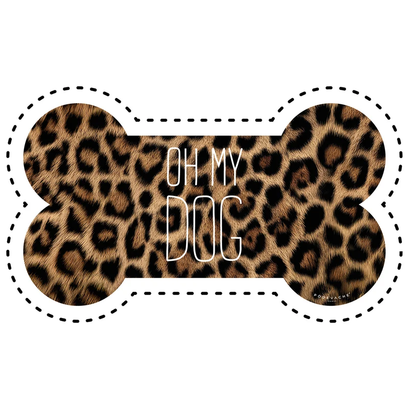 Tappetino in vinile per ciotola per animali domestici Leo Oh My Dog