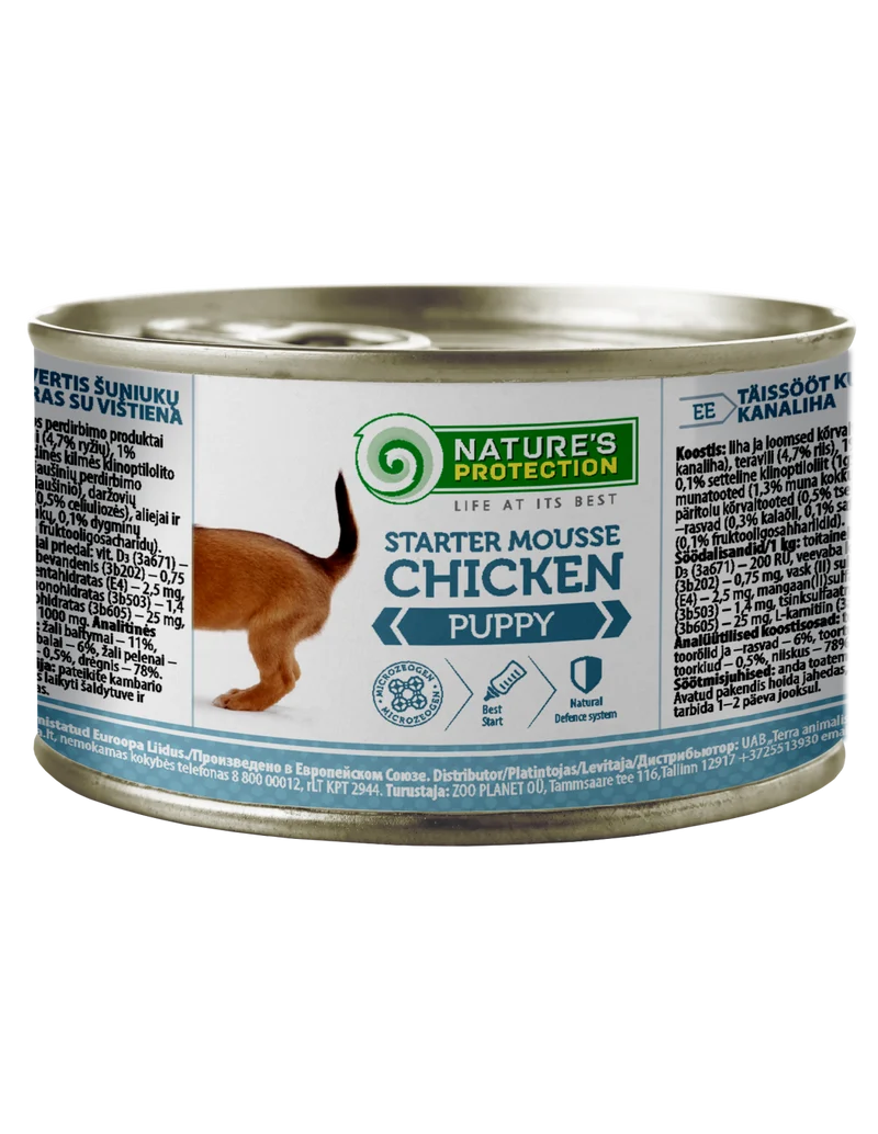 NATURE'S PROTECTION UMIDO CANE PUPPY STARTER MOUSSE AL POLLO 200gr