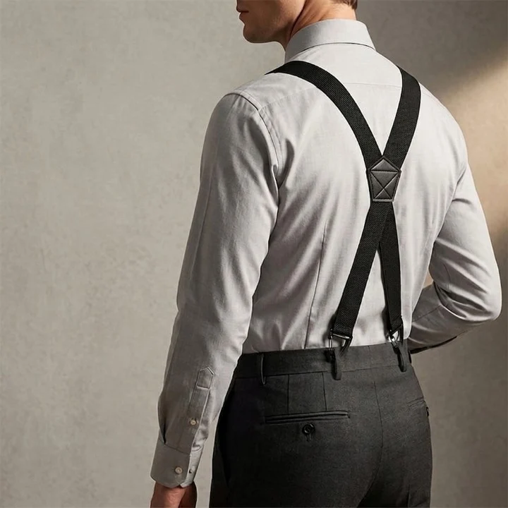 Herenbretels – Verstelbare Brede Bretels met Stevige Haakclips