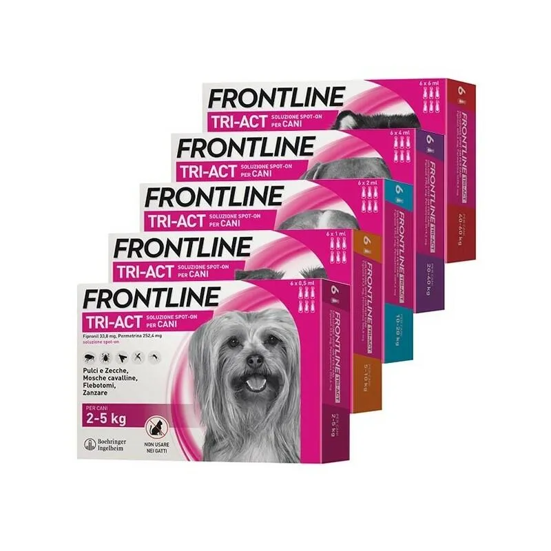 Frontline TRI-ACT - Antiparassitario cane - 6 pipette