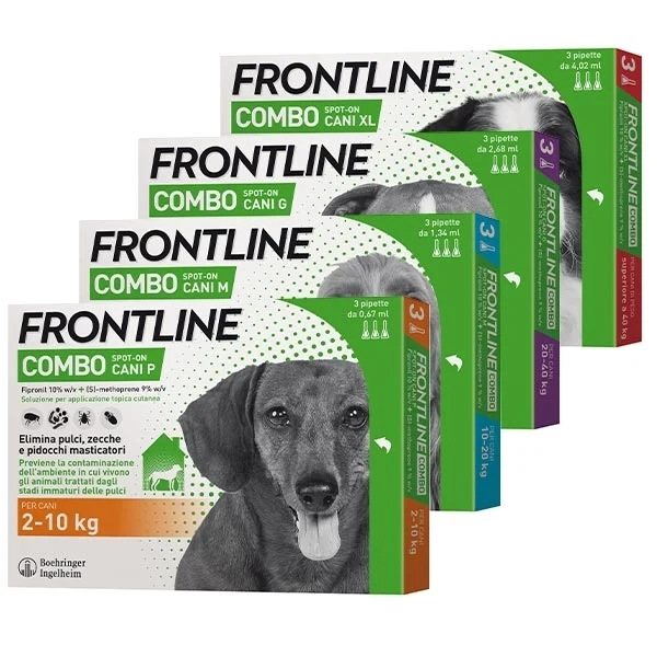 Frontline Combo - Antiparassitario per cani - 3 pipette