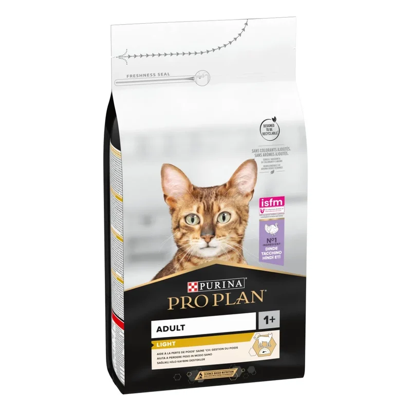 Purina Pro Plan Light Adult 1+ con Tacchino - secco gatto