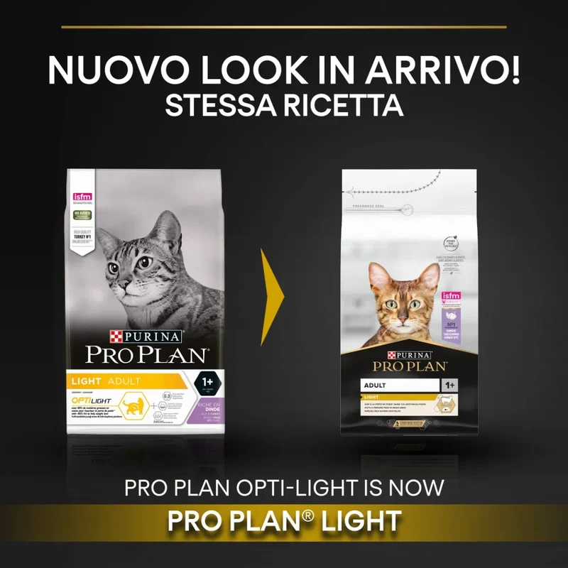 Purina Pro Plan Light Adult 1+ con Tacchino - secco gatto