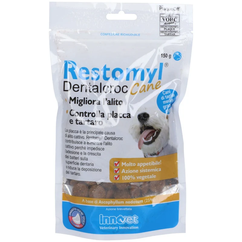 Restomyl dentalcroc cani taglia media grande e gigante busta 150g
