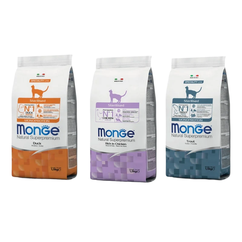COMBO 2X MONGE NATURAL SUPERPREMIUM GATTO STERILIZZATO 10KG - GUSTI VARI