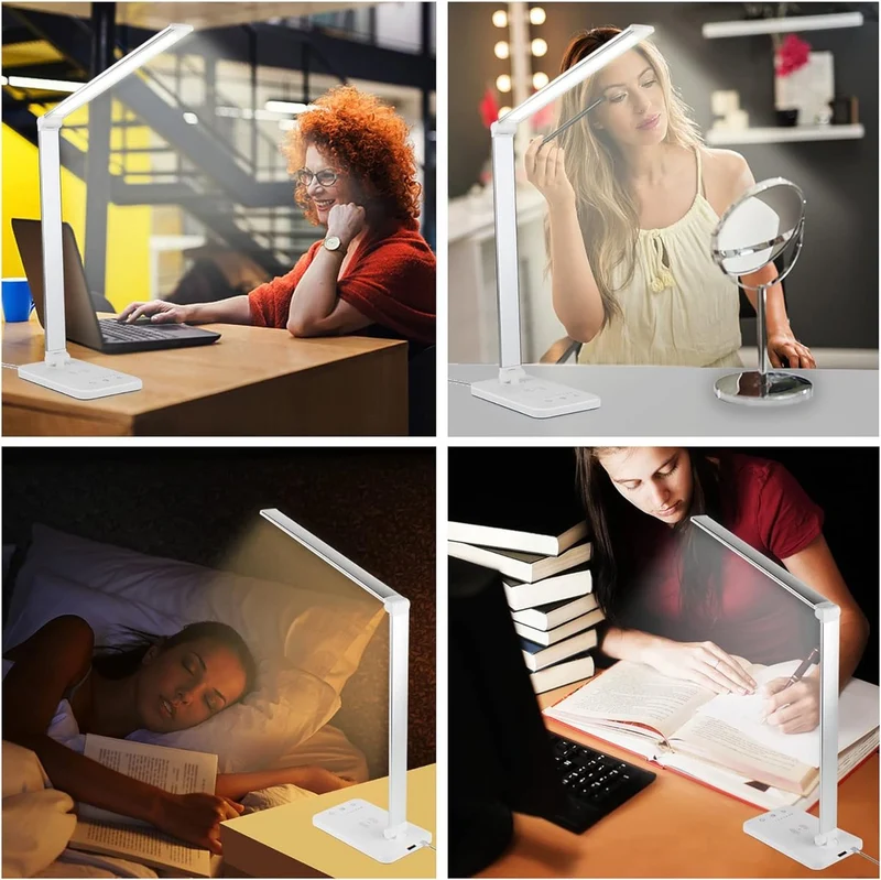LED Bureaulamp – Dimbaar, Draadloos Opladen & Touchbediening