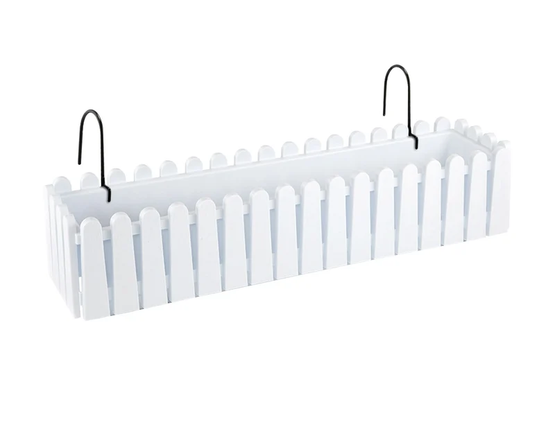 Fioriera Rettangolare Con Sistema Di Drenaggio Conservazione Acqua Balconiera Con Supporti Da Ringhiera Appesa Inclusi Balcone