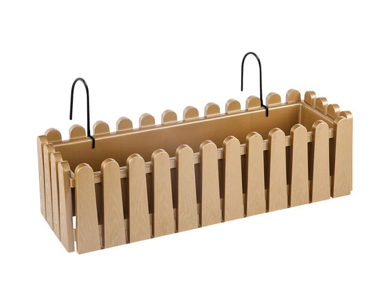 Fioriera Rettangolare Con Sistema Di Drenaggio Conservazione Acqua Balconiera Con Supporti Da Ringhiera Appesa Inclusi Balcone