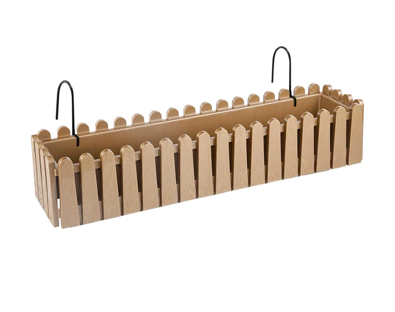Fioriera Rettangolare Con Sistema Di Drenaggio Conservazione Acqua Balconiera Con Supporti Da Ringhiera Appesa Inclusi Balcone