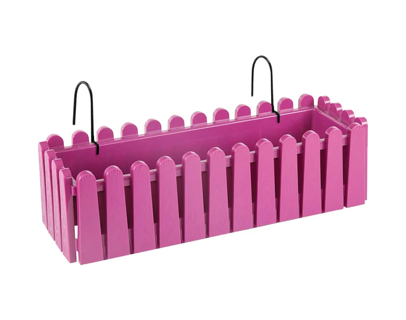 Fioriera Rettangolare Con Sistema Di Drenaggio Conservazione Acqua Balconiera Con Supporti Da Ringhiera Appesa Inclusi Balcone