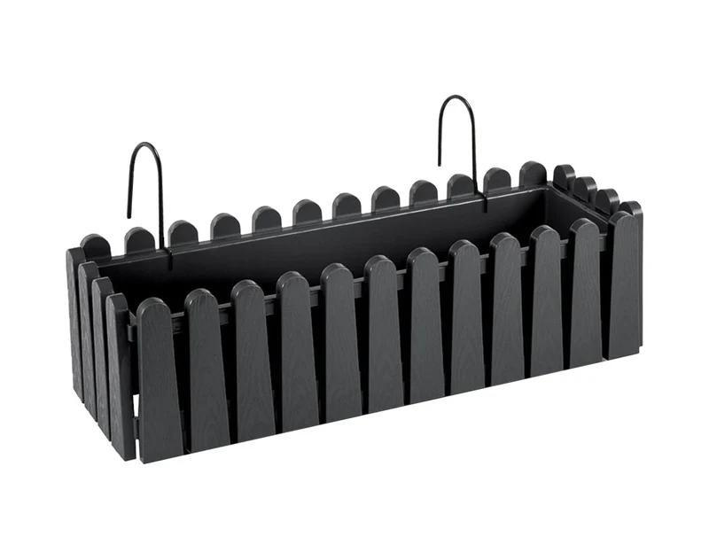 Fioriera Rettangolare Con Sistema Di Drenaggio Conservazione Acqua Balconiera Con Supporti Da Ringhiera Appesa Inclusi Balcone