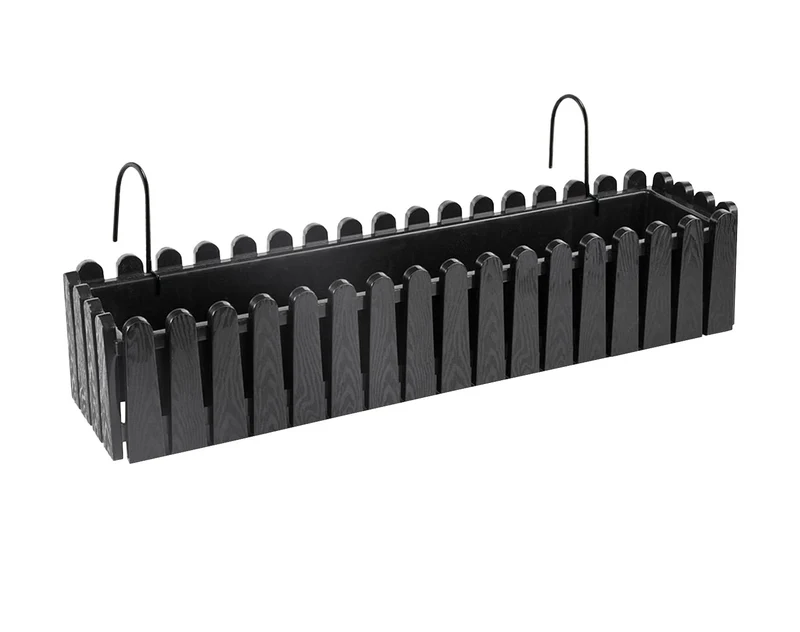 Fioriera Rettangolare Con Sistema Di Drenaggio Conservazione Acqua Balconiera Con Supporti Da Ringhiera Appesa Inclusi Balcone