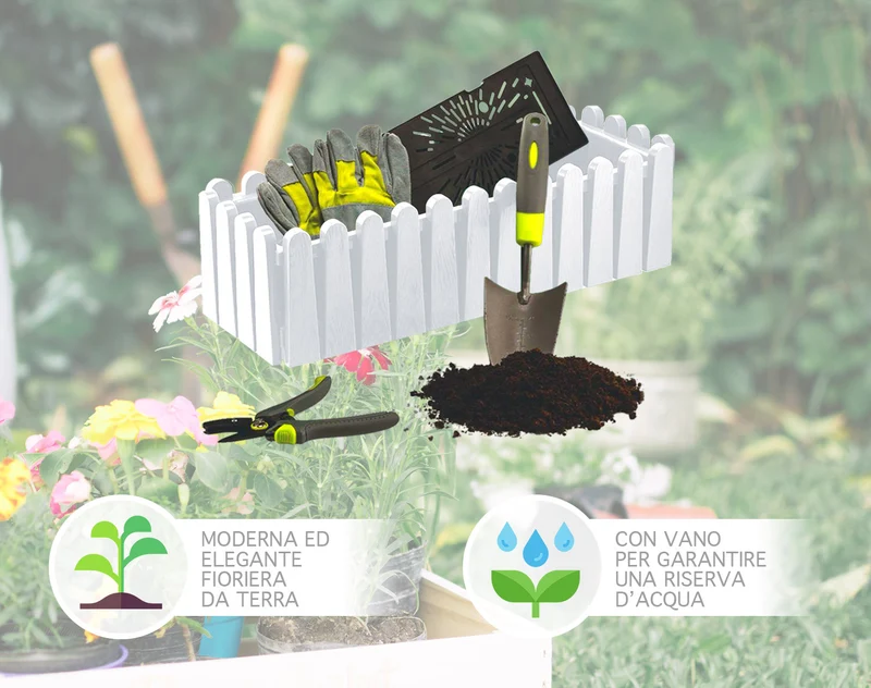Fioriera Rettangolare Con Sistema Di Drenaggio Conservazione Acqua Balconiera Con Supporti Da Ringhiera Appesa Inclusi Balcone