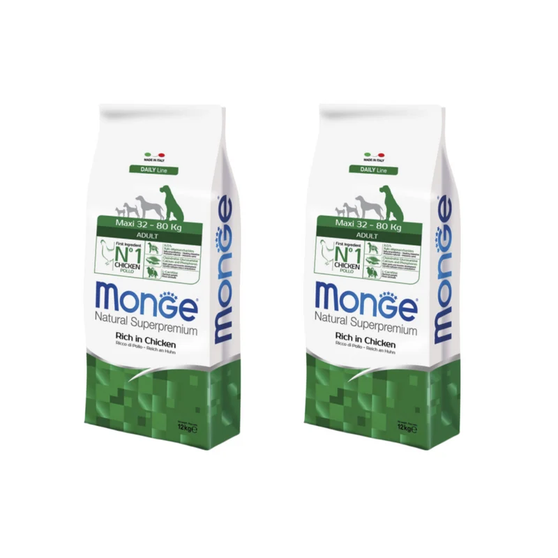 COMBO 2X MONGE MAXI ADULT POLLO 12Kg