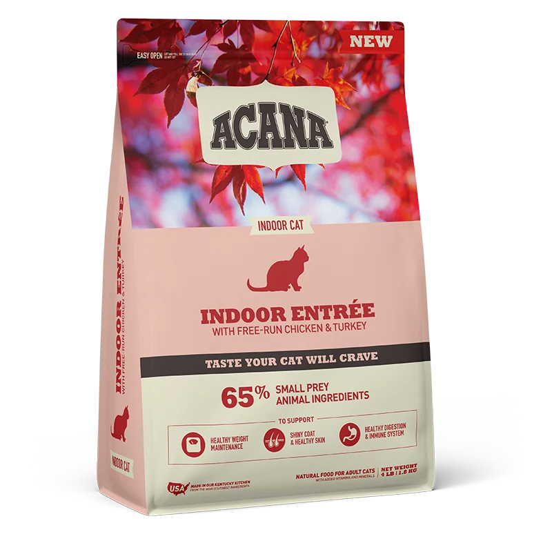 Acana Indoor Entrée Pollo e Tacchino Per Gatti Adulti 1,8kg