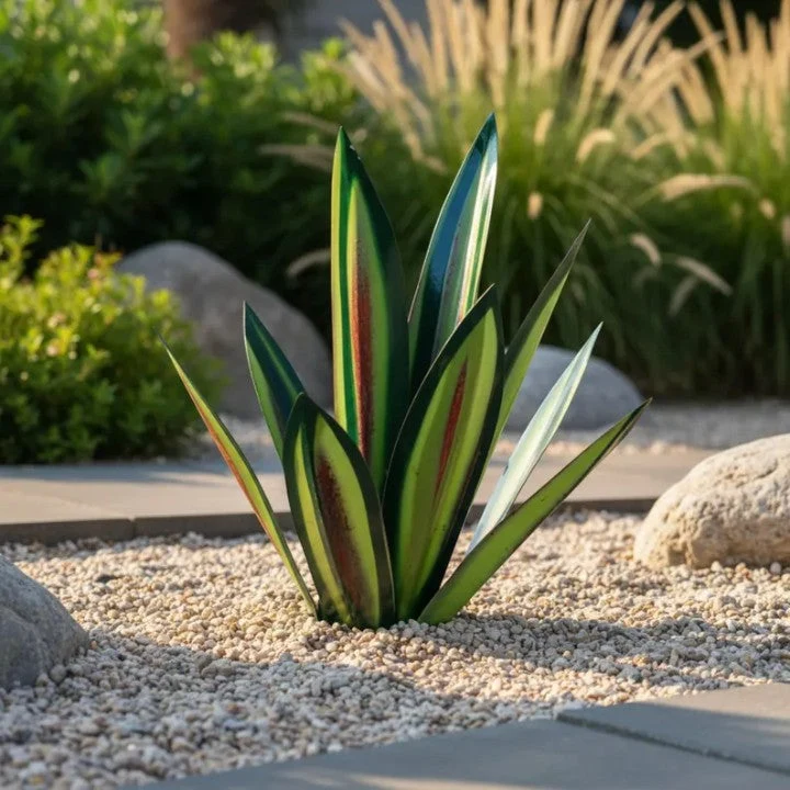Metalen Agave – Weerbestendig Tuinbeeld met Decoratieve Roestlook