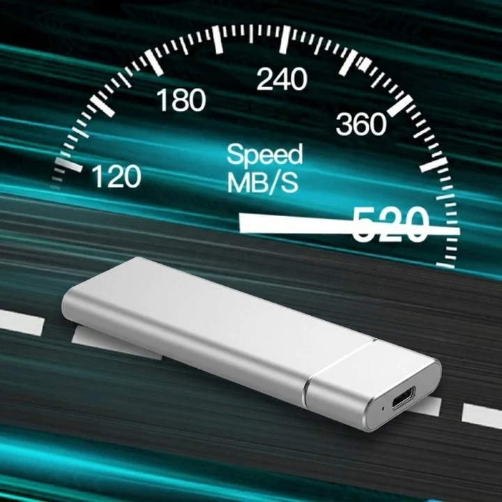 Externe SSD 64GB – USB-C & Compacte Aluminium Behuizing
