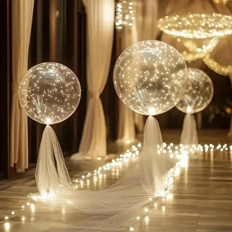 LED Ballonnen – 10 Stuks met Lichtsnoer voor Feesten & Bruiloften