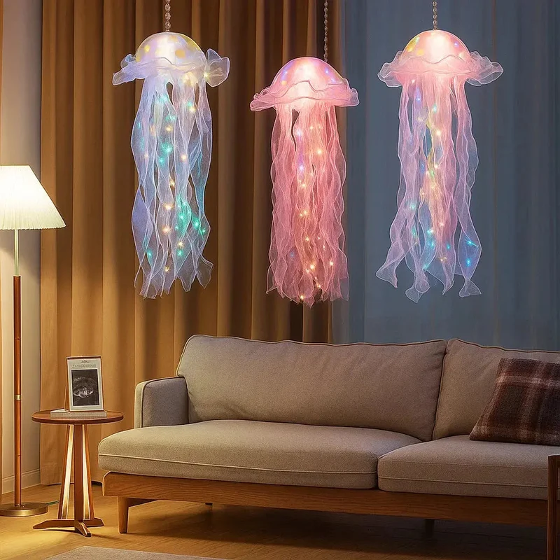 Kwallenlamp – Hangende LED Decoratie met Kleurrijk Lichteffect