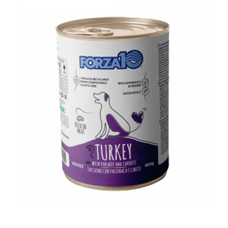 Forza10 Umido cane Maintenance tacchino con pastinaca e carote