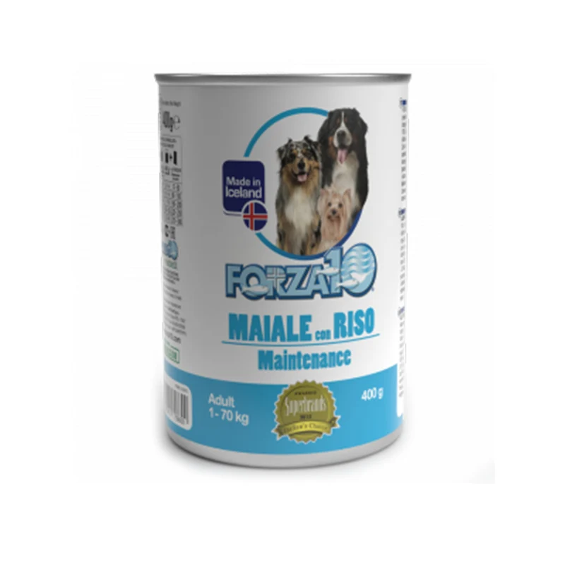 Forza10 Umido cane Maintenance maiale con riso