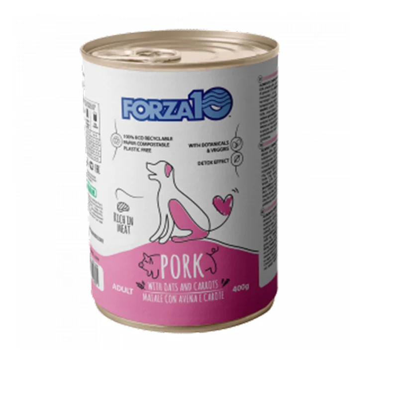 Forza10 Umido cane Maintenance maiale con avena e carote