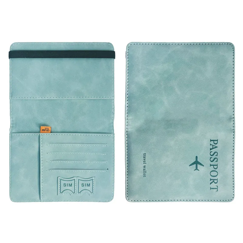 Paspoorthoes RFID – Compact PU Leer met Kaartvakken