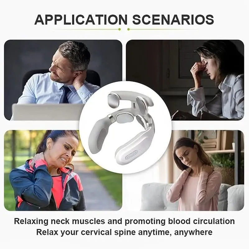 Nekmassageapparaat – Warmte & Trillingen, Draadloos en Compact